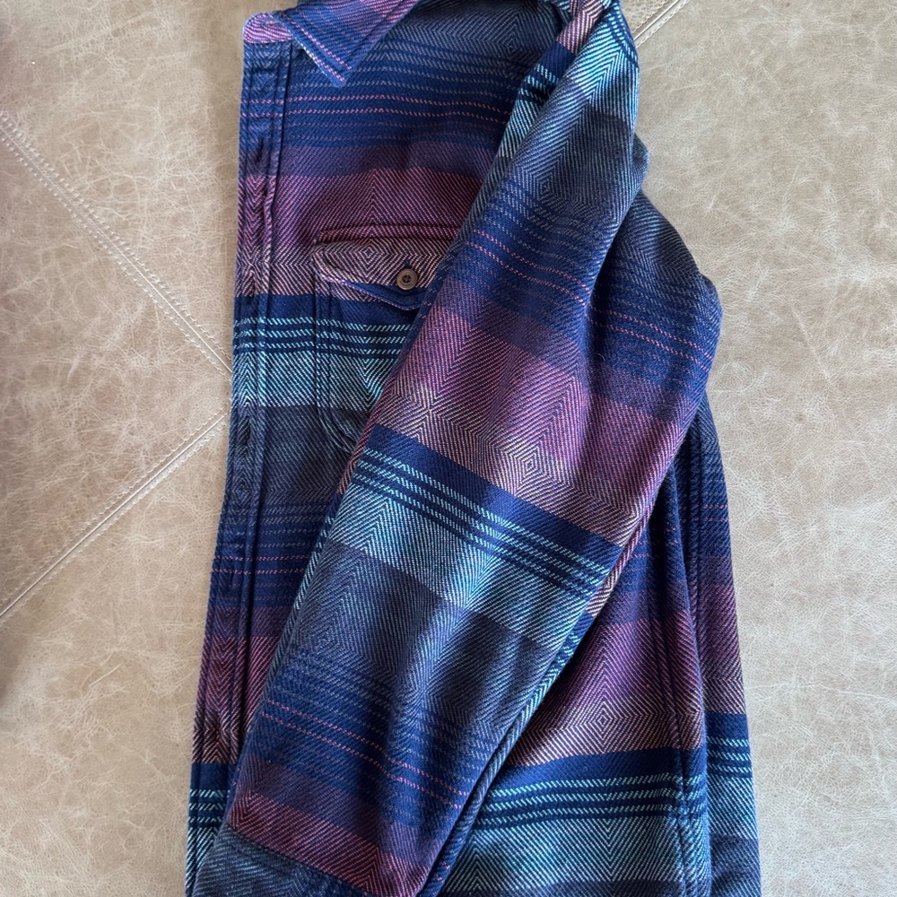 Men’s Outerknown Blanket Shirt - Burnt Sonoran Stripe - Picture 6 of 7